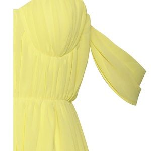 Miss Circle | Dresses | Nwt Paradise High Slit Yellow Chiffon Maxi ...